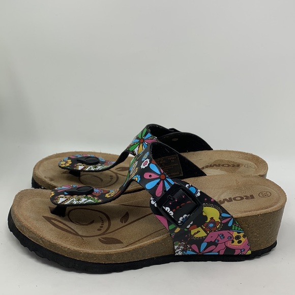 Romika floral cork wedge sandals - Picture 5 of 12